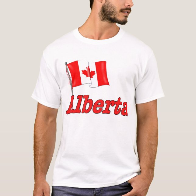 Kanada Flagga - Alberta T Shirt (Framsida)