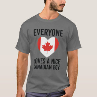 Kanada Flagga - Alla Kärlek A Nice Canadian Boy T Shirt
