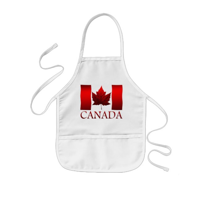 Kanada Flagga Apron Barn Canada Souvenir Apron Barnförkläde (Framsidan)