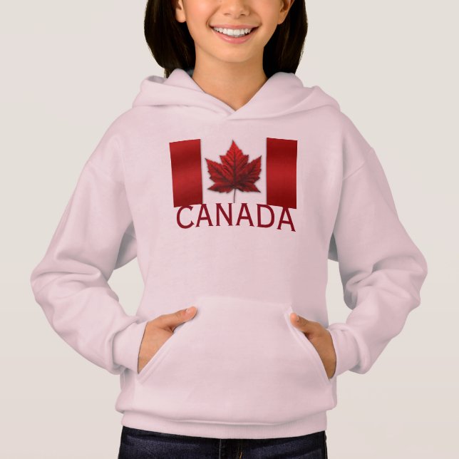 Kanada Flagga Barn Hoodie Shirt Canada Souvenir To T-shirt (Framsida)