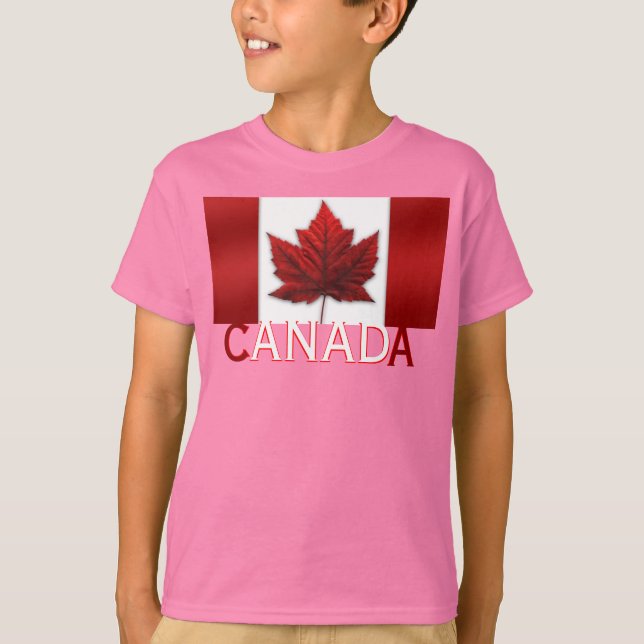 Kanada Flagga Barn Shirt Canada Barn Souvenir Topp Tröja (Framsida)