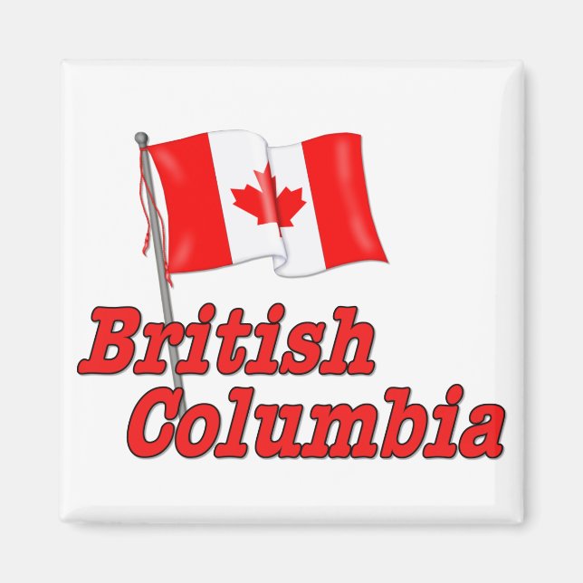 Kanada Flagga - British Columbia Magnet (Framsidan)