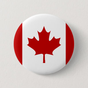 Kanada Flagga Button Red Knapp