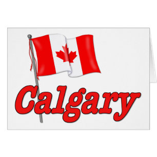 Kanada Flagga - Calgary Hälsningskort