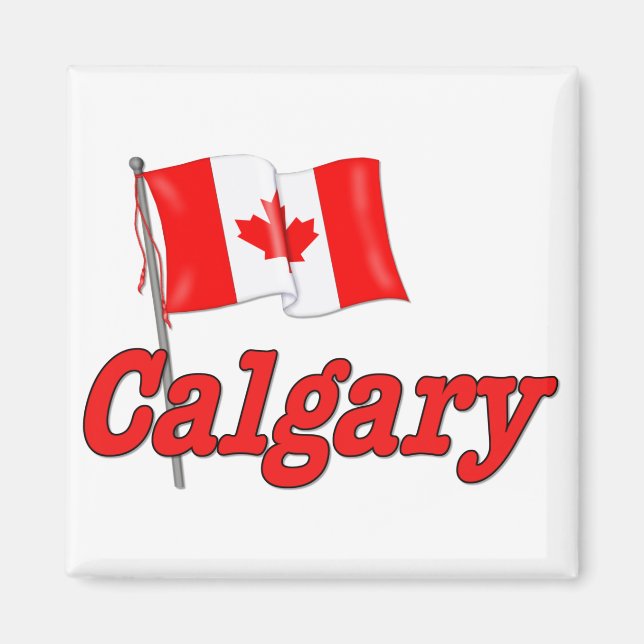 Kanada Flagga - Calgary Magnet (Framsidan)