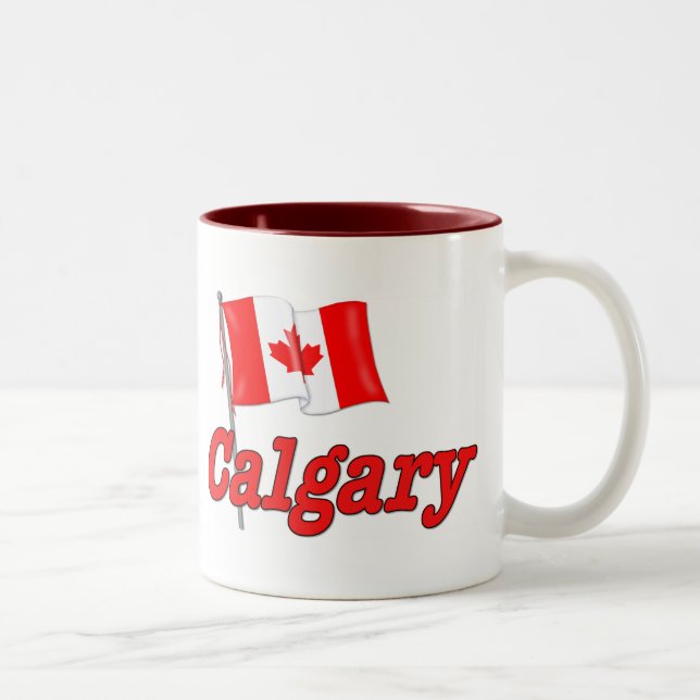 Kanada Flagga - Calgary Två-Tonad Mugg (Höger)
