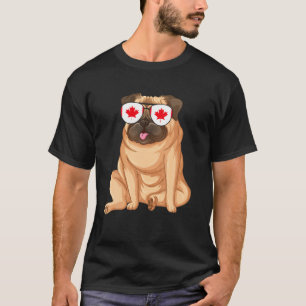 Kanada Flagga Canadian Bull Dog Funny Sunglasses T Shirt