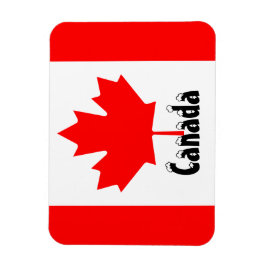 Kanada Flagga Canadian Färg Red White Maple Löv Magnet