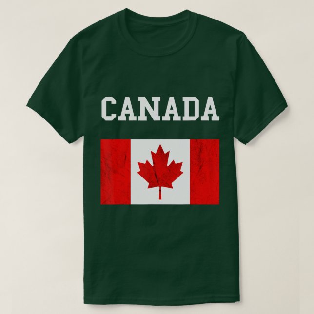 Kanada Flagga Canadian Flagga Canadian Roots Maple T Shirt (Design framsida)