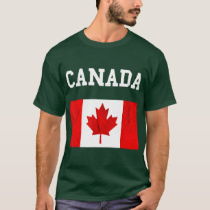 Kanada Flagga Canadian Flagga Canadian Roots Maple T Shirt
