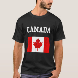 Kanada Flagga Canadian Flagga Canadian Roots Maple T Shirt