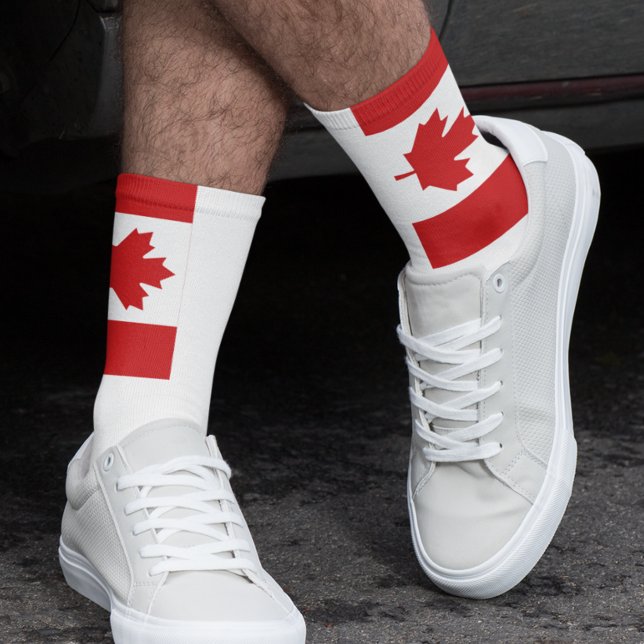 Kanada Flagga Canadian Löv Red White Strumpor (Skapare uppladdad)