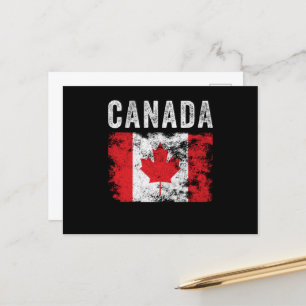 Kanada Flagga Distress - Kanadensiska Flagga Vykort