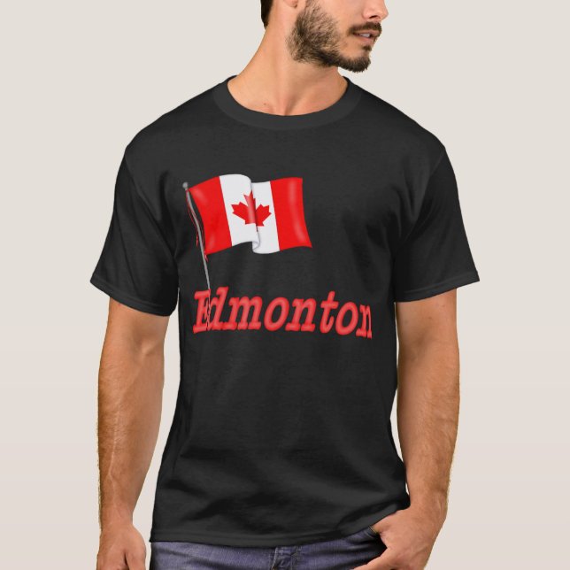 Kanada Flagga - Edmonton Tröja (Framsida)