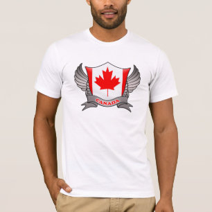 Kanada Flagga Emblem Tee Shirt