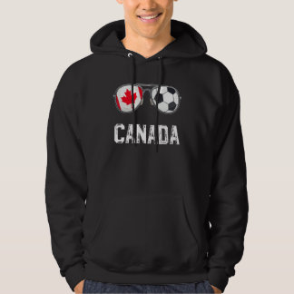 Kanada Flagga & Football Sunglass Canadian Fläkt Hoodie