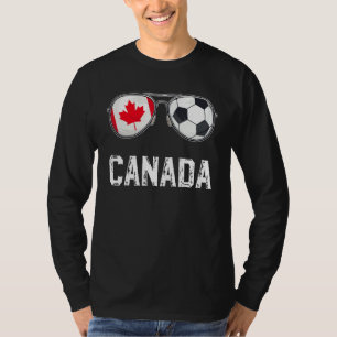 Kanada Flagga & Football Sunglass Canadian Fläkt T Shirt