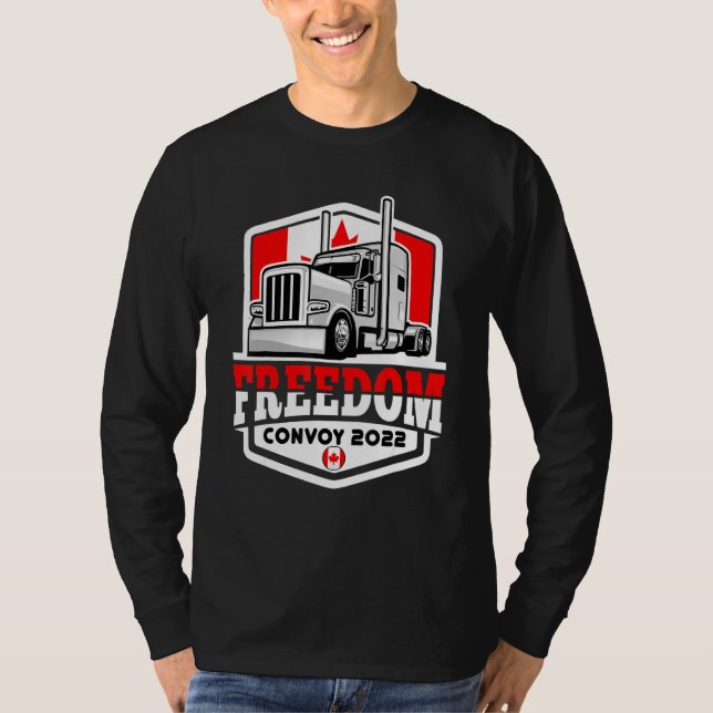 Kanada Flagga Freedom Convoy 2022 T Shirt (Framsida)