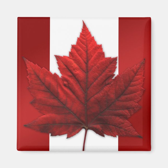 Kanada Flagga Fridge Magnet Canada Souvenir Magnet (Framsidan)