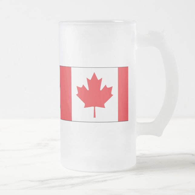 Kanada Flagga Frostat Ölglas (Höger)