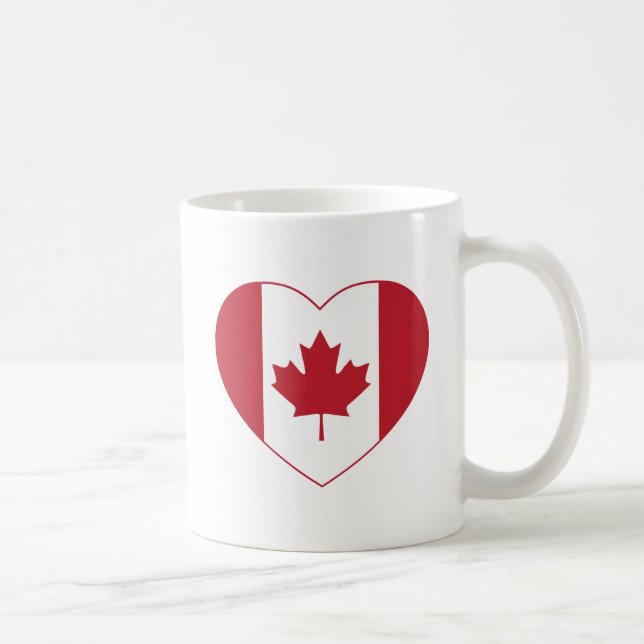 Kanada Flagga Heart Coffee Mugg (Höger)