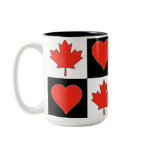 Kanada Flagga Heart Mönster Patriotic Canadian