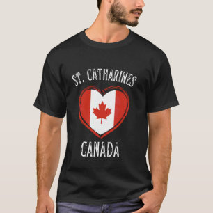Kanada Flagga Hjärta St. Catharines Stad T Shirt