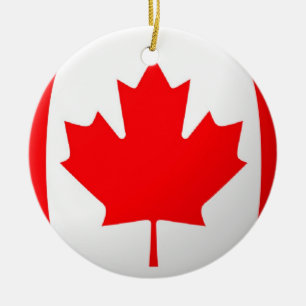 Kanada Flagga Julgransprydnad Keramik