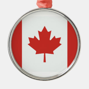 Kanada flagga julgransprydnad metall