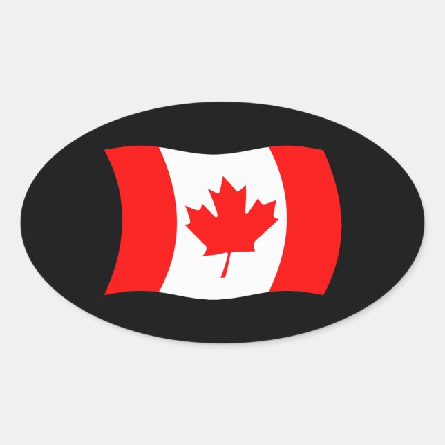 Kanada Flagga Klistermärke (Framsida)