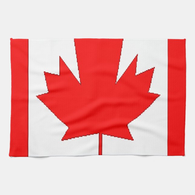 Kanada flagga kökshandduk (Horisontell)