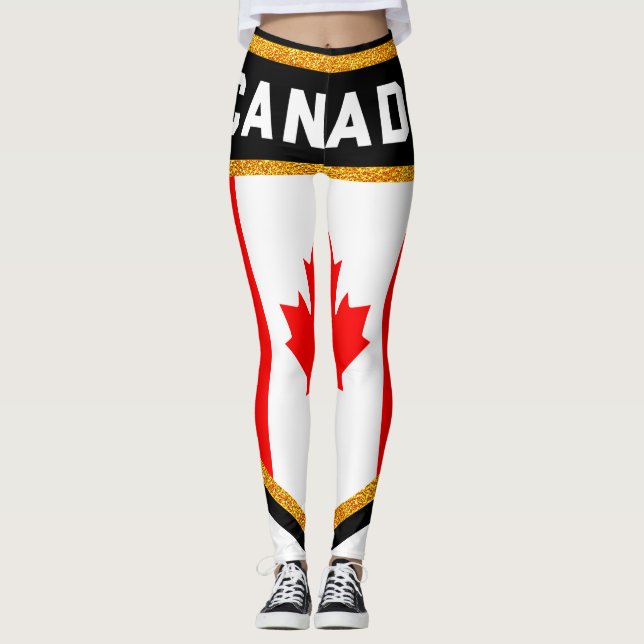 Kanada flagga leggings (Framsida)