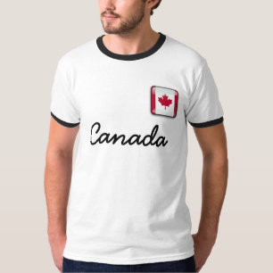 Kanada Flagga Manar Basic Ringer T-Shirt