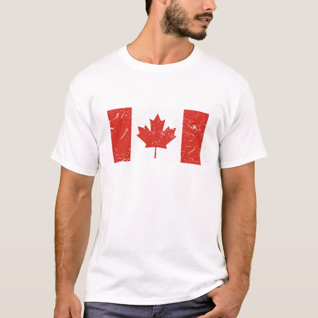 Kanada Flagga Manar T Shirt (Framsida)