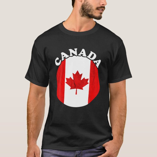 Kanada Flagga Maple Löv Canadian Pride Canada Cana T Shirt (Framsida)