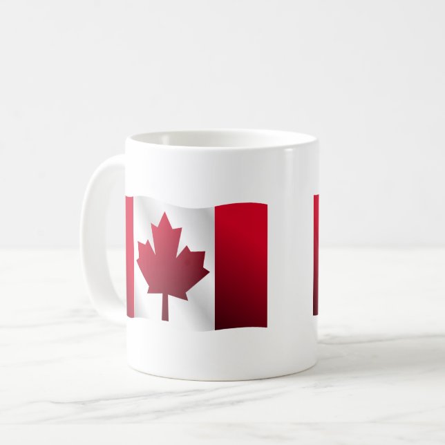 Kanada Flagga Maple Löv Kaffemugg (Framsida vänster)