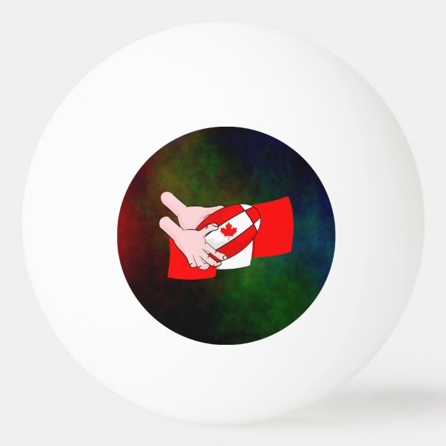 Kanada Flagga Maple löv Rugby Boll (Framsidan)