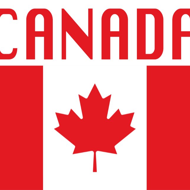 Kanada Flagga med Kanada Text Tygkasse (Canada flag with Canada Text.)