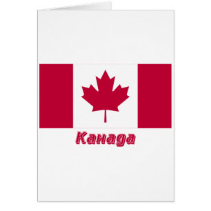 Kanada flagga med namn i ryss hälsningskort