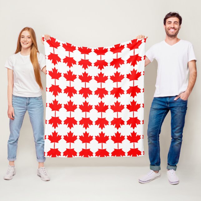 Kanada flagga mönster fleecefilt (På plats)