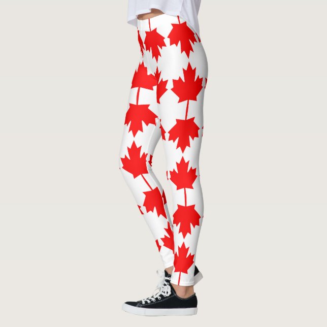 Kanada flagga mönster leggings (Vänster)