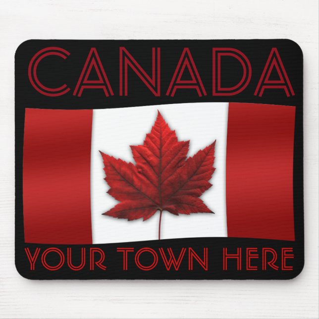 Kanada Flagga Mousepad Canada Maple Löv Mousepad Musmatta (Framsidan)