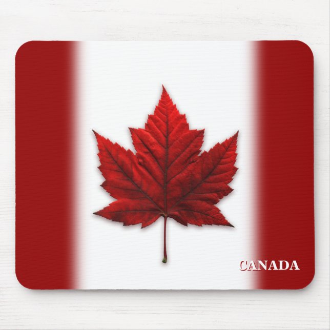 Kanada Flagga Mousepad Canada Maple Löv Mousepad Musmatta (Framsidan)