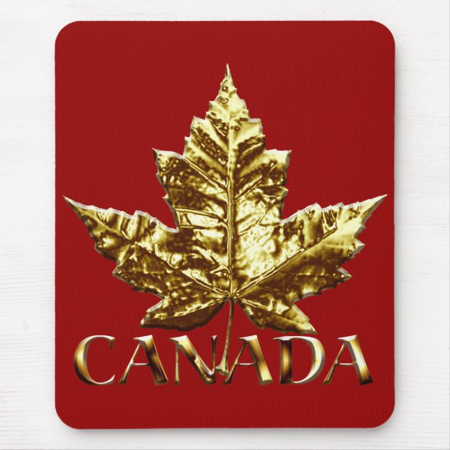 Kanada Flagga Mousepad Canada Maple Löv Mousepad Musmatta (Framsidan)