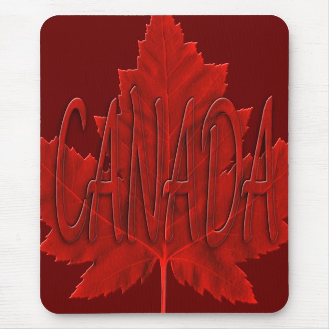 Kanada Flagga Mousepad Canada Maple Löv Mousepad Musmatta (Framsidan)