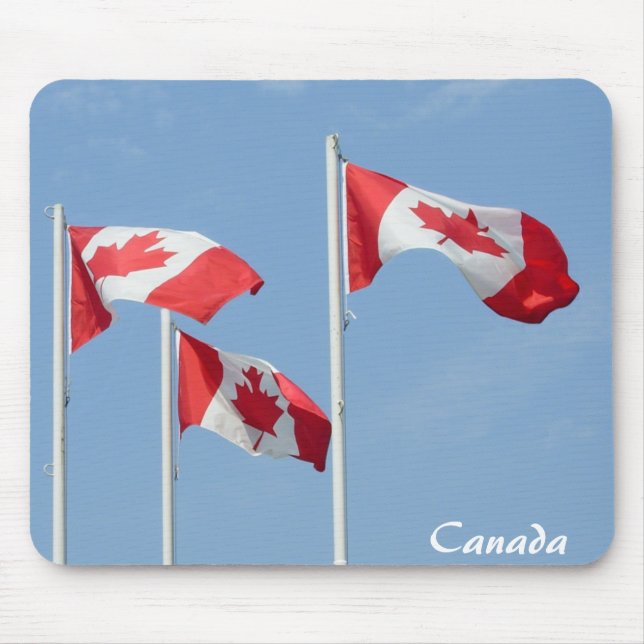 Kanada Flagga Mousepad Canada Souvenir Mousepad Musmatta (Framsidan)