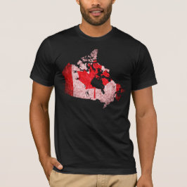 Kanada Flagga och Karta T Shirt