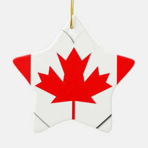 Kanada flagga Ornaments Julgransprydnad Keramik