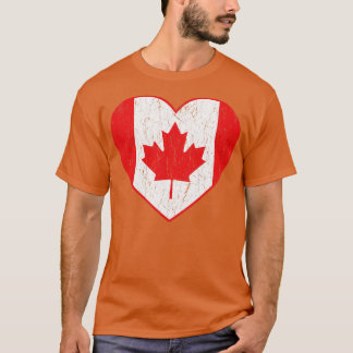 Kanada Flagga Retro T Shirt