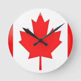 Kanada flagga rund klocka